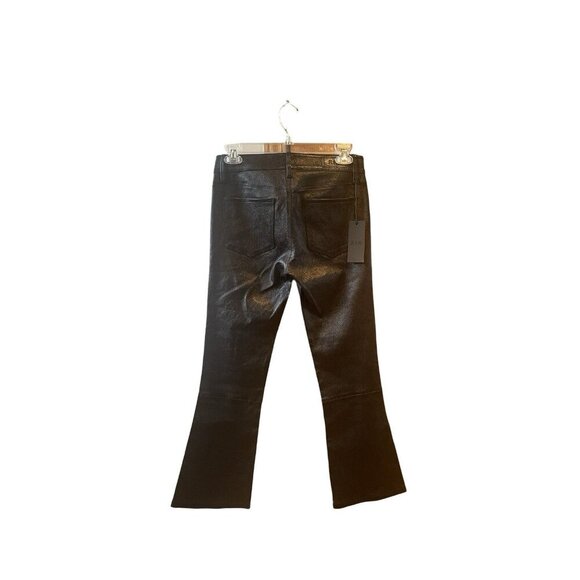 NWT RtA Kiki Flared Leather Cropped Shiny Pants Size 26 - Picture 7 of 15